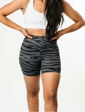 ZYIA Active Gray Safari Light n Tight Hustle Shorts